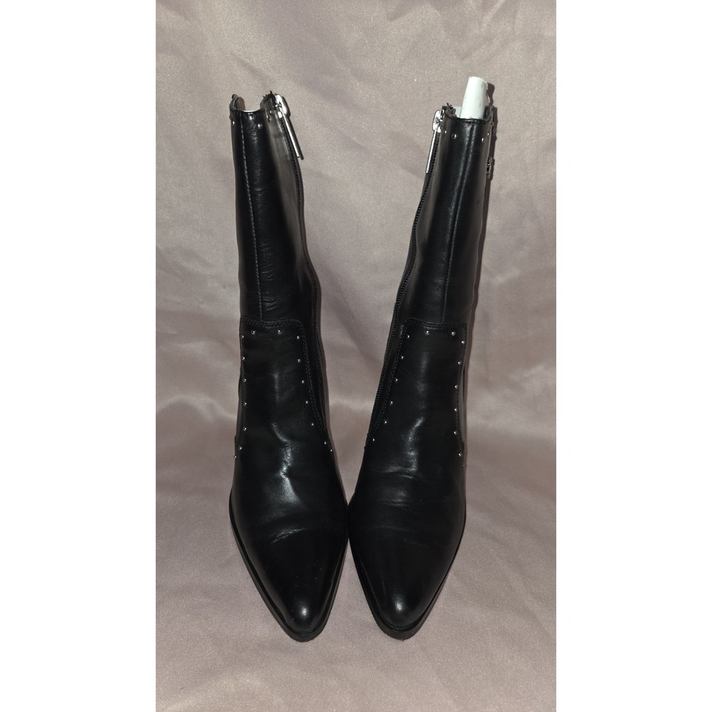 LADIES HARLEY-DAVIDSON SULTRY BLACK LEATHER STUD ACCENT MID CALF BOOTS SZ 6 RARE